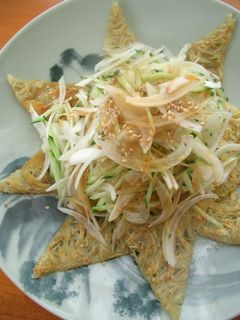 千切りじゃがいもの薄焼き ぶっかけポン-レシピのメイン写真