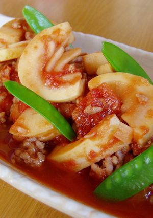 レンジで簡単☆たけのこの和風トマトソース-レシピのメイン写真