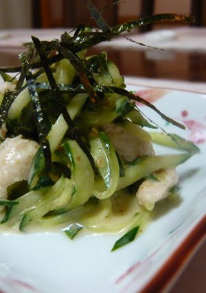 さっぱり！鶏きゅ～大葉のゴマダレサラダ☆-レシピのメイン写真