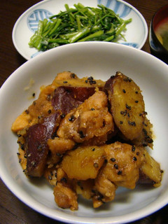 さつまいもと鶏肉の煮物-レシピのメイン写真