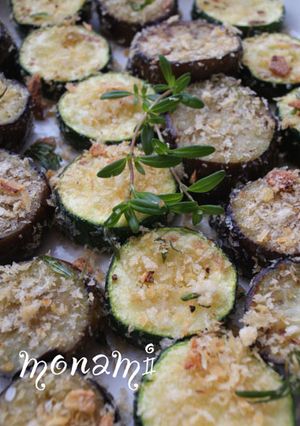 ナスとズッキーニの香草パン粉焼き♪-レシピのメイン写真