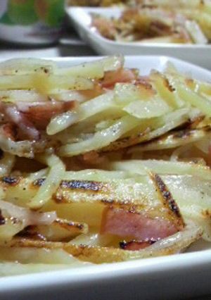 シャキシャキ千切りじゃがいもとハム焼き-レシピのメイン写真