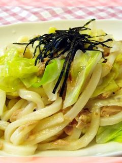 キャベツとツナのさっぱり焼きうどん-レシピのメイン写真