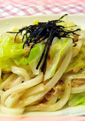 キャベツとツナのさっぱり焼きうどん-レシピのメイン写真