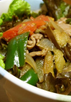夏野菜de☆スタミナ丼☆　焼肉のタレで～-レシピのメイン写真