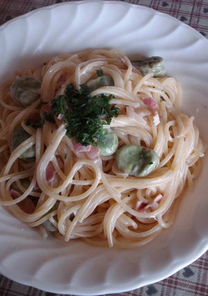季節限定!そら豆のクリームパスタ-レシピのメイン写真