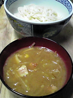 *つけ麺風♪味噌うどん*-レシピのメイン写真