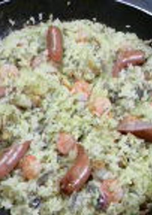 ウインナーとカレーのパエリア-レシピのメイン写真