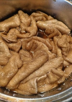 お揚げを簡単に袋にできる方法-レシピのメイン写真