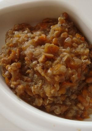 離乳食中期～　☀　野菜重ね煮と納豆-レシピのメイン写真