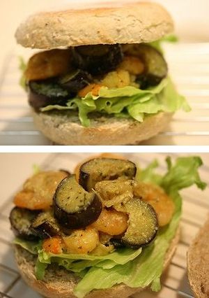 エビとナスのカレー風味サンド-レシピのメイン写真