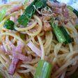 カリカリしらすと小松菜の和風パスタ