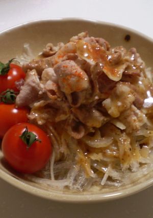 糸寒天de豚しゃぶオニオンサラダ-レシピのメイン写真