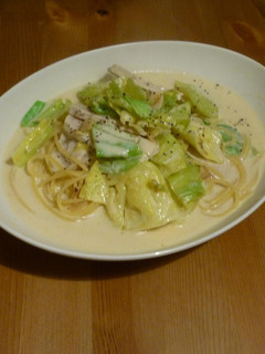 キャベツの簡単クリームパスタ-レシピのメイン写真