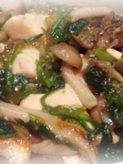 きのことほうれん草の豆腐あん-レシピのメイン写真