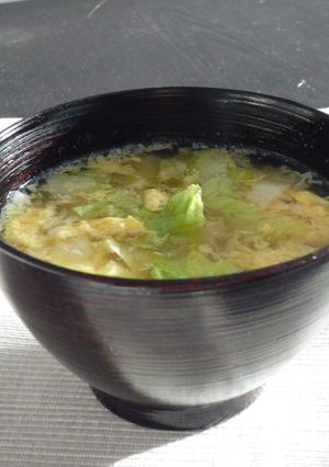 レタスと卵の味噌汁-レシピのメイン写真