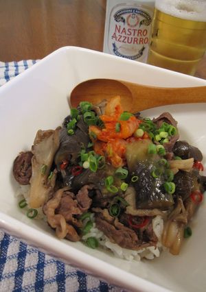 キムチが合う☆甘辛茄子牛丼-レシピのメイン写真