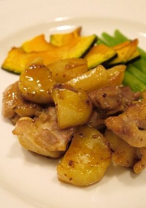 鶏肉じゃが芋のハニーマスタードソース炒め-レシピのメイン写真