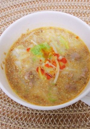 栄養士の卵考案☆坦々豆乳スープ-レシピのメイン写真