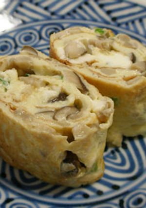 昆布茶きのこの卵焼き　お弁当のおかず-レシピのメイン写真