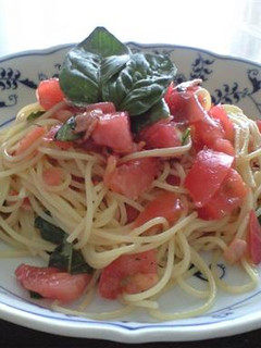 トマト&バジル&ベーコンの冷たいパスタ-レシピのメイン写真