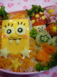 キャラ弁 スポンジボブ~-レシピのメイン写真