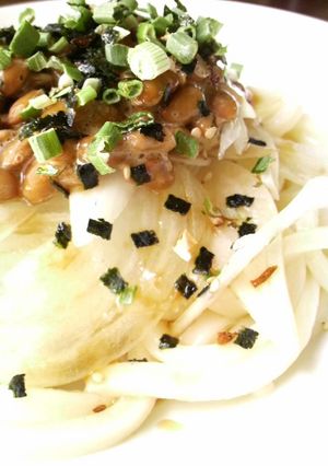 そのまま、新たまねぎと納豆冷やしうどん-レシピのメイン写真