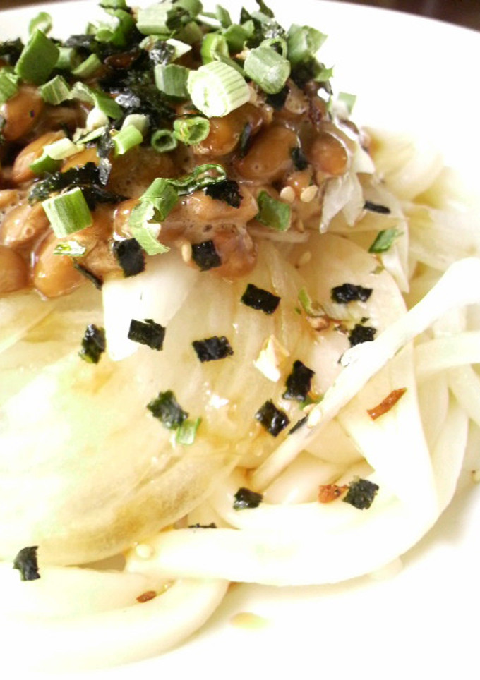 そのまま、新たまねぎと納豆冷やしうどん-レシピのメイン写真