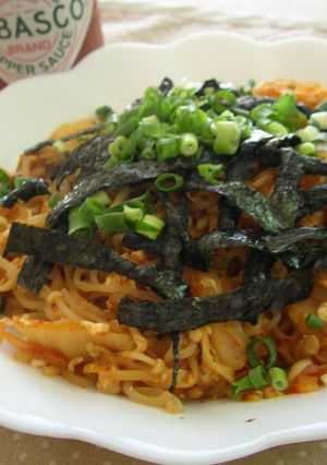 白滝の納豆キムチパスタ風-レシピのメイン写真