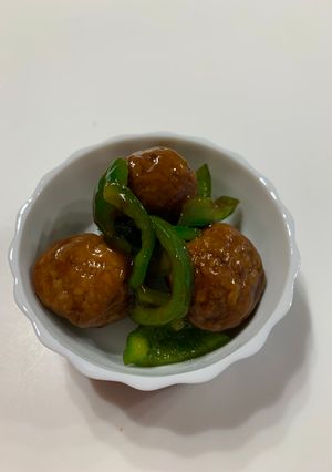 ピーマンと肉団子（ミートボール）の-レシピのメイン写真