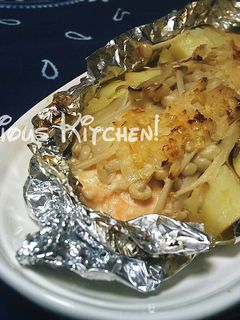 鮭ときのこの★コロポテ味噌マヨホイル焼き-レシピのメイン写真