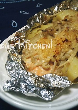 鮭ときのこの★コロポテ味噌マヨホイル焼き-レシピのメイン写真