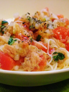 ツナとトマトのイタリアンそうめん♥-レシピのメイン写真