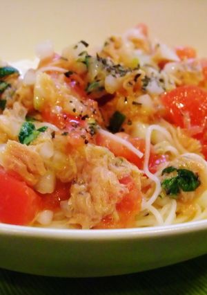 ツナとトマトのイタリアンそうめん♥-レシピのメイン写真