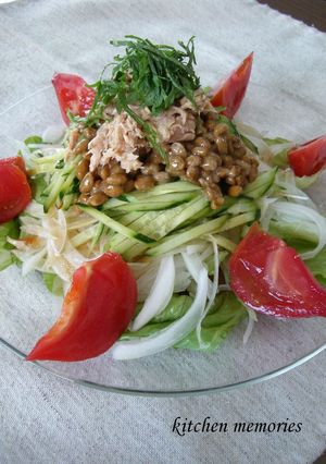 納豆乗せでぶっかけぽん♪-レシピのメイン写真