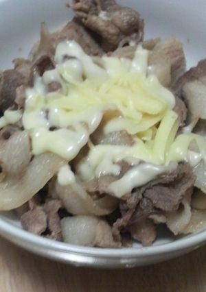 一人のお昼に～チーズ豚丼-レシピのメイン写真