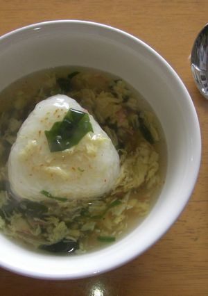 一人ランチ♪焼きおにぎりのあんかけ-レシピのメイン写真
