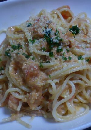 トマトとツナ缶のクリームパスタ-レシピのメイン写真