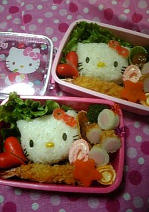 簡単!すぐできるキティちゃんキャラ弁★-レシピのメイン写真