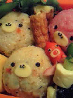 キャラ弁♪2色のゴマちゃん弁当-レシピのメイン写真