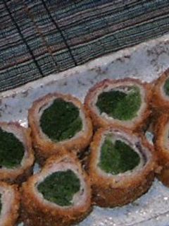 ほうれん草の豚肉まきフライ-レシピのメイン写真