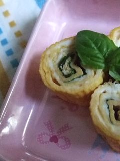 フレッシュバジルとチーズの玉子焼き❤-レシピのメイン写真