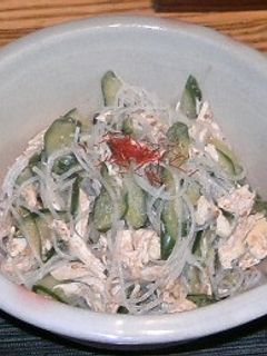 鶏ささみと春雨の胡麻だれ和え-レシピのメイン写真