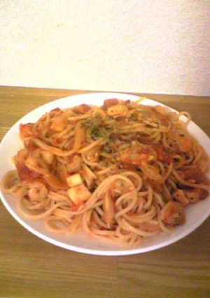 シーフードミックスで♥トマトソースパスタ-レシピのメイン写真
