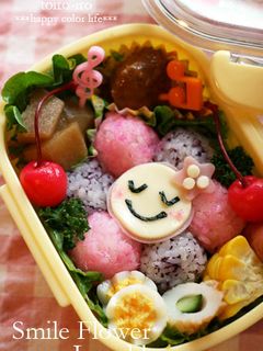 キャラ弁*仕掛けおにぎりのお花弁当★-レシピのメイン写真