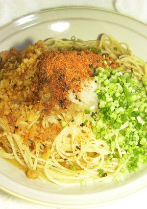 無添加　天かすと葱の七味おろしパスタ-レシピのメイン写真