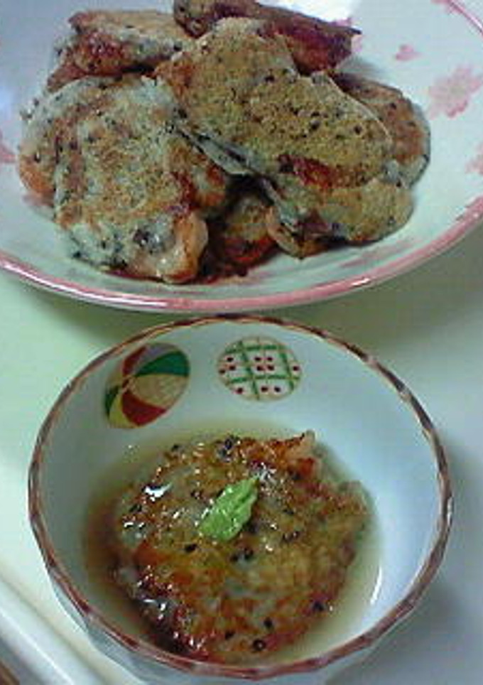 長芋とエビの蓮根饅頭割烹風-レシピのメイン写真