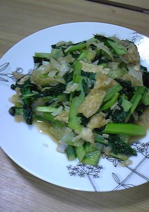 小松菜と油揚げの中華炒め-レシピのメイン写真