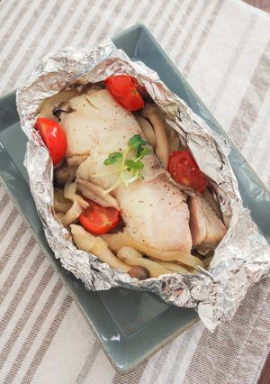 白身魚のふっくらホイル焼き🐟🍅-レシピのメイン写真