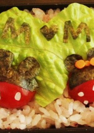 キャラ弁★ミニトマトでミッキー＆ミニー-レシピのメイン写真
